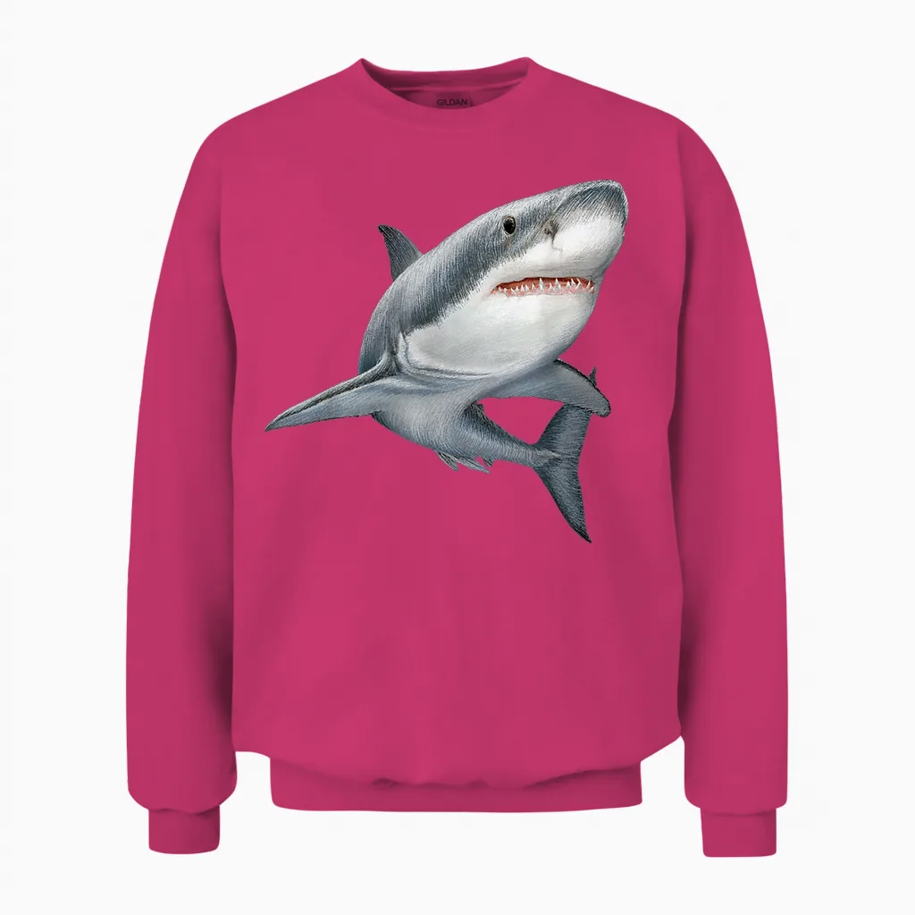 Sharks Children, Sharks Girls, Sharks Costume, Sharks for Women, T-Shirt, Black Unisex Sweatshirt in Heliconia