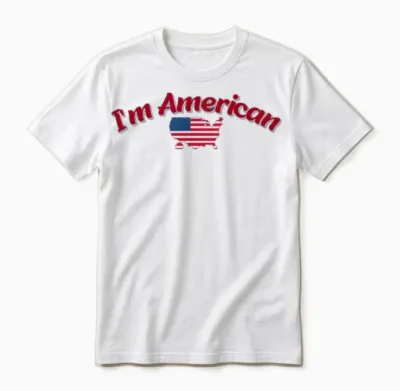 I'm American – Bold & Funny Design for All Unisex T-Shirt - White