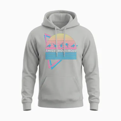 Pigeon Retro Unisex Hoodie - Ash