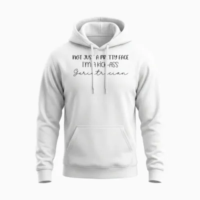Funny Gift Idea for Geriatrician. Unisex Hoodie - White