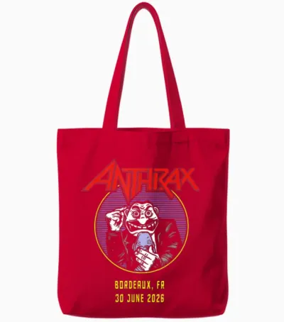 Anthrax World Tour 2026 Bordeaux Tote Bags - Red