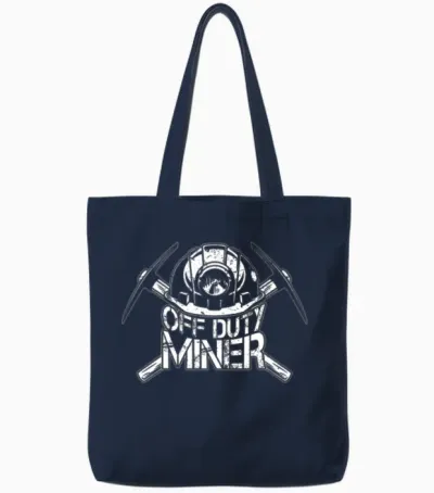 Gold Mining Tote Bags - Navy