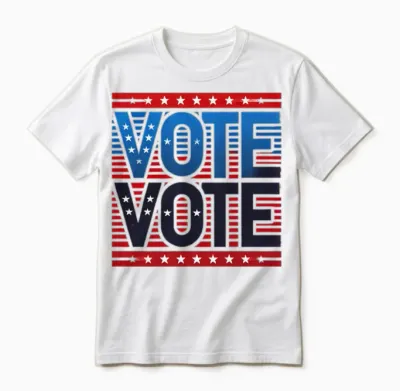 Vote Retro Style Unisex T-Shirt - White