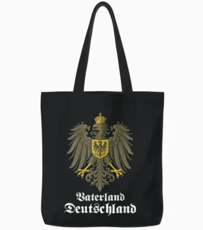 Vaterland Deutschland, Deutscher Adler, Deutschland Tote Bags - Black