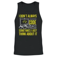 Funny Coding Coder — Programmers & It Gift Unisex Tank Top - Black – 2