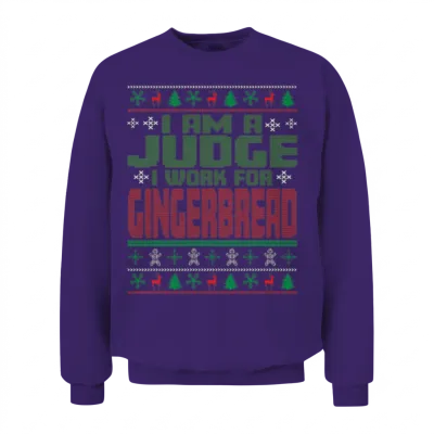 Judge Christmas Saying Unisex Sweatshirt - Purple