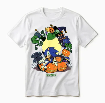 Sonic the Hedgehog - Chao Tales Halloween Group Unisex T-Shirt - White