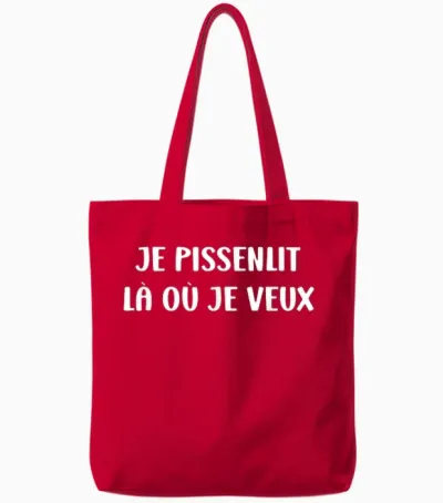 Drôle Pissenlits Fleurs Humour Pissenlit Tote Bags - Red