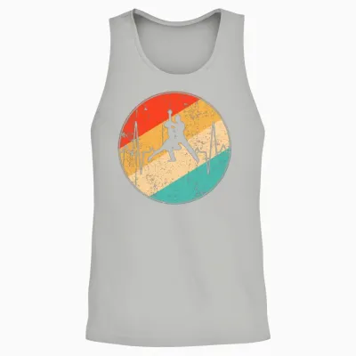 Dance Retro Heartbeat Unisex Tank Top - Ash