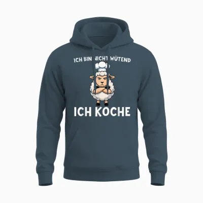 Ich Bin Nicht Wütend Ich Koche - Schaf Koch Unisex Hoodie - Dark Heather