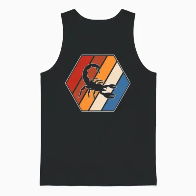 Scorpion Retro Unisex Tank Top - Black