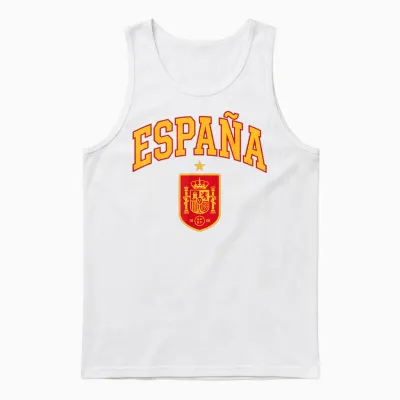 Spanien Wappen Gewölbt Espana Unisex Tank Top - White