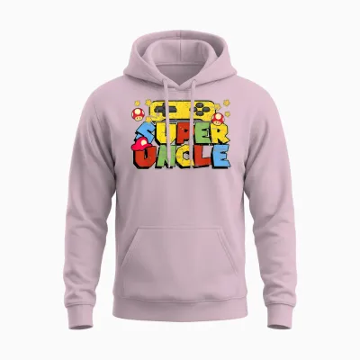 Gamer Super Uncle Funny for Uncle Unisex Hoodie - Light Pink