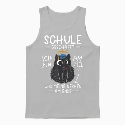 Lustige Schule Abschlussprüfung Abitur Schule Geschafft 2026 Unisex Tank Top - Ash