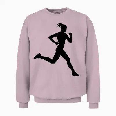 Girl Running Runner Training Unisex Sweatshirt - Light Pink