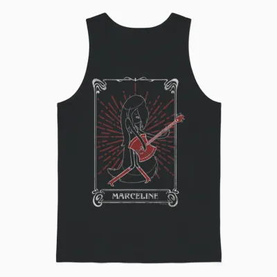 Adventure Time Halloween Marceline Tarot Card Unisex Tank Top - Black