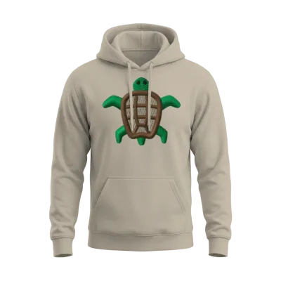 Turtles Embroidered Unisex Hoodie - Sand
