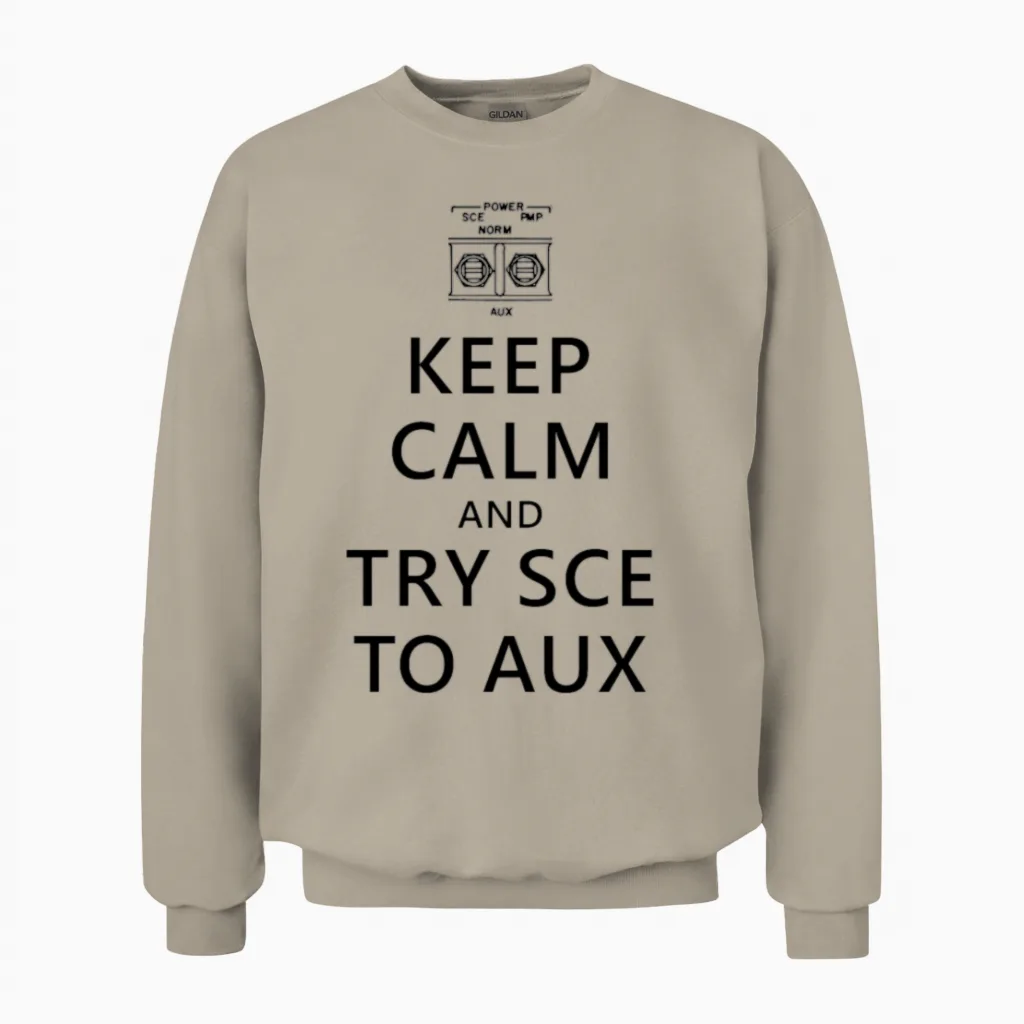 Try Sce to Aux Unisex Sweatshirt in Sand
