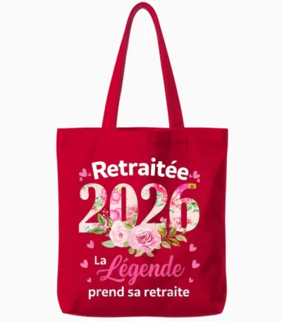 Retirement Retired Woman 2026 the Legend Retires Tote Bags - Red