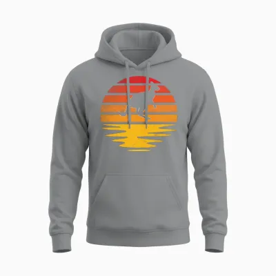 Kangaroo Retro Unisex Hoodie - Sport Grey