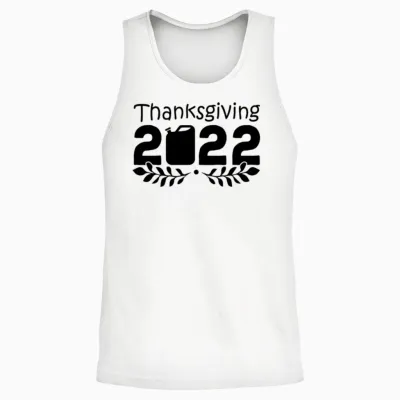 Funny Thanksgiving Gift Unisex Tank Top - White
