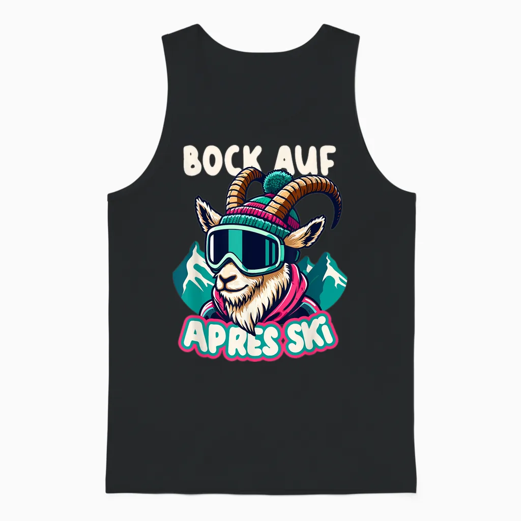 Winter Party Outfit Bock Auf Apres Ski Unisex Tank Top in Black