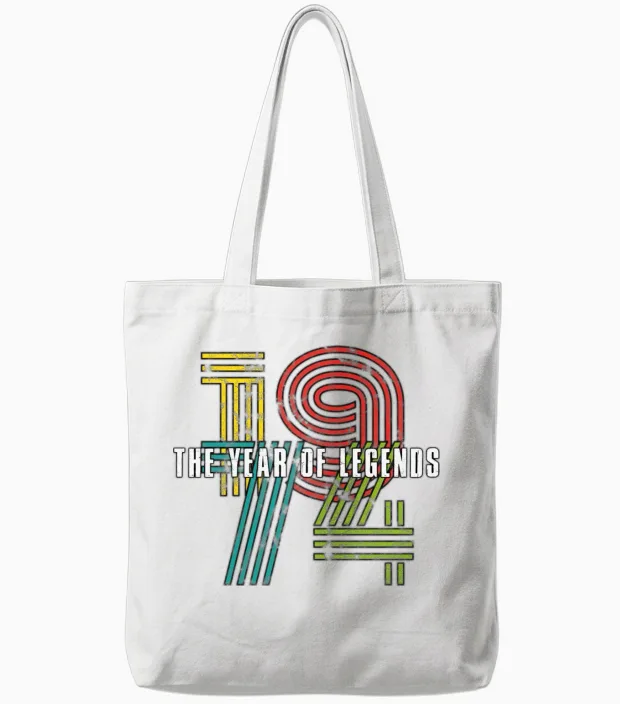 Hello 50 1974 Birthday Gift Tote Bags in White