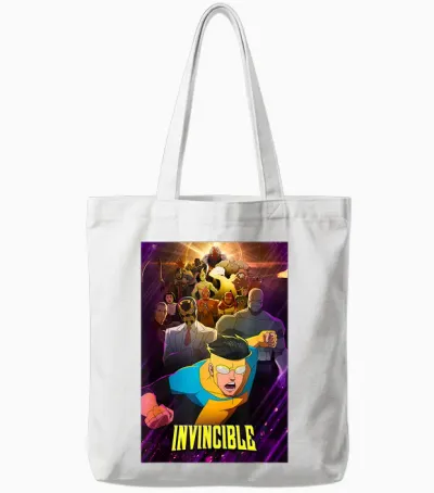 Invincible Guardians of the Globe vs Machine Head Tote Bags - White