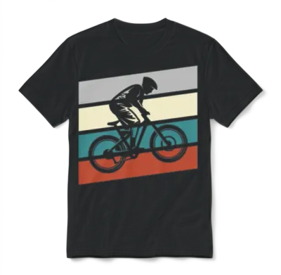 Mountainbike Retro Unisex T-Shirt - Black