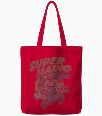 Super Mario Bros. Since '85 Vintage Tote Bags - Red
