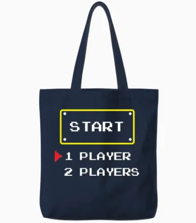 Retro Game Tote Bags - Navy