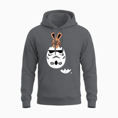 Star Wars Chocolate Bunny and Stormtrooper Easter Egg Funny Unisex Hoodie - Charcoal