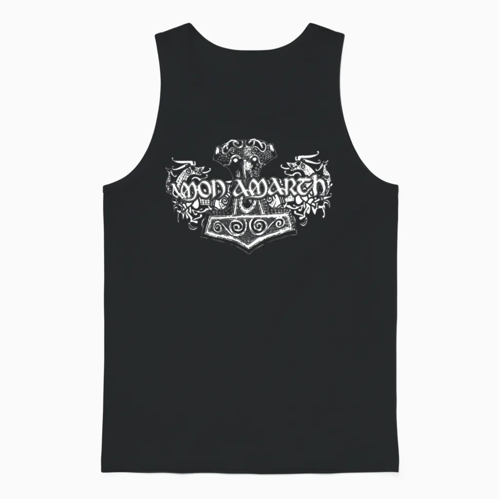 Amon Amarth Viking Horses Official Licensed Horse Unisex Tank Top in Black