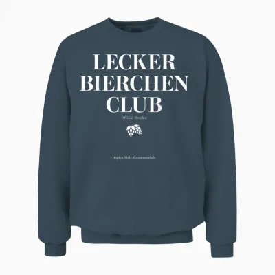 Lecker Bierchen Club. Hopfen Malz Zusammenhalt Lustiges Bier Unisex Sweatshirt - Dark Heather