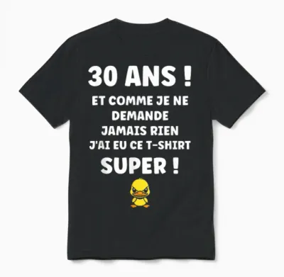 Draw Idea Funny 30 Years Funny Birthday 30 Years Unisex T-Shirt - Black