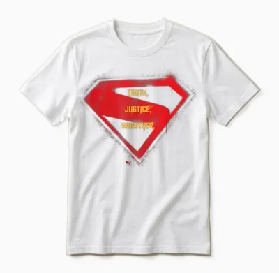 Supergirl 2026 Truth, Justice, Whatever Over Logo Unisex T-Shirt - White