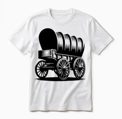 Covered Wagon for Horses Unisex T-Shirt - White