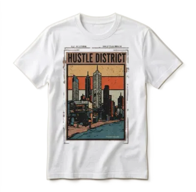 Hustle District Unisex T-Shirt - White