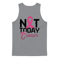 Not Today Cancer - Breast Cancer Awareness Fighter Unisex Tank Top - Sport Grey – 1