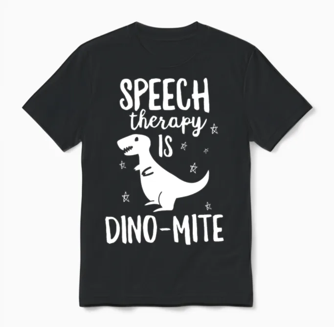 This Slp Is Dinomite Funny Speech Therapy Unisex T-Shirt in Black
