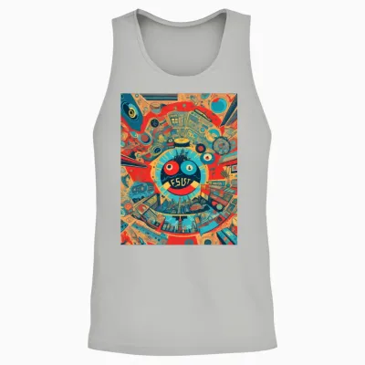 Retro 60s Unisex Tank Top - Ash