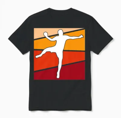Handball Retro Unisex T-Shirt - Black