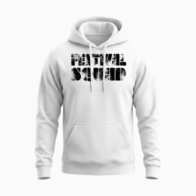 Festival Squad Black Unisex Hoodie - White