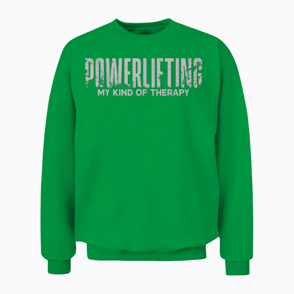 Powerlifting Meine Art Von Therapie Powerlifter Fitnesstraining Unisex Sweatshirt in Irish Green