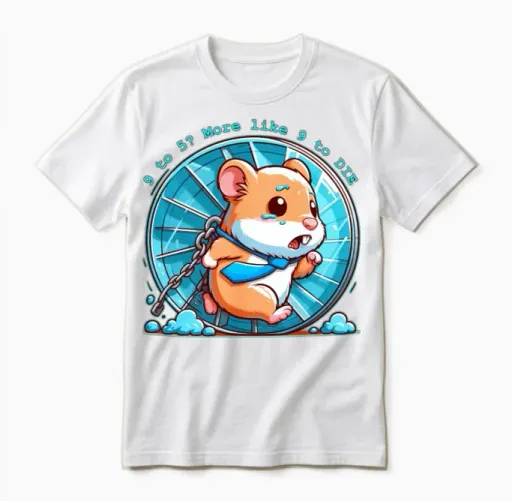 9 to 5? More Like 9 to Die Unisex T-Shirt in White