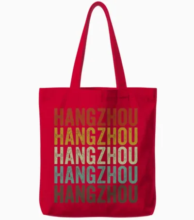Hangzhou China Retro Vintage Tote Bags - Red