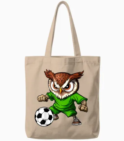 Fussball Eule Tote Bags - Natural