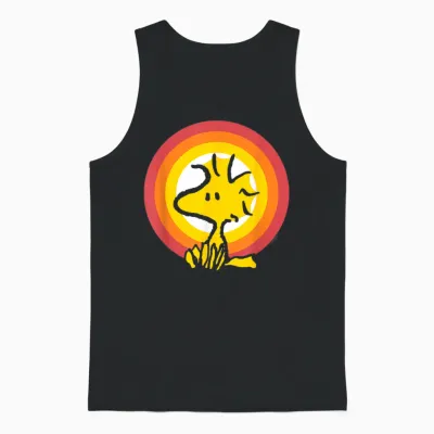 Woodstock Sunset T-Shirt Peanuts, Black Unisex Tank Top - Black