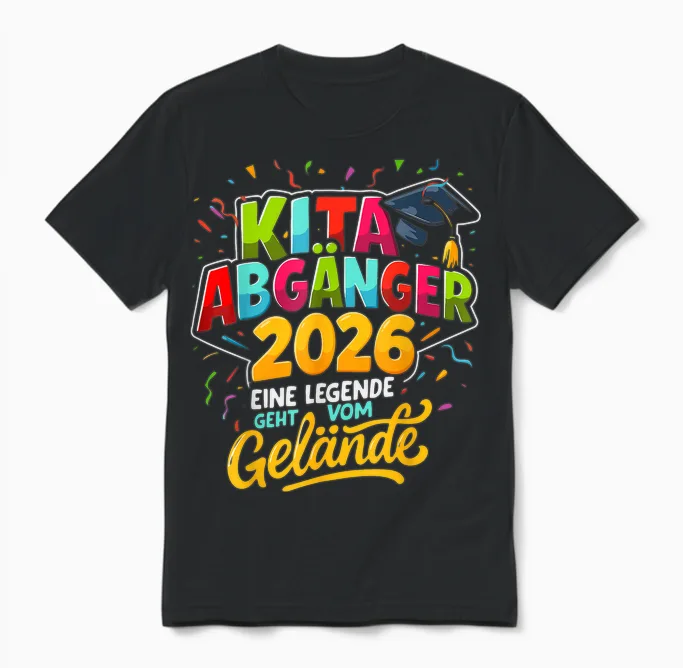 Kinder Kita Abgänger 2026 Eine Legende Geht Vom Gelände Unisex T-Shirt in Black