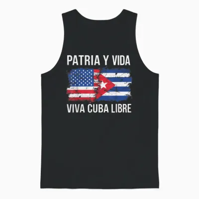 Half Cuban Half American Country Usa Flag Cuba America Unisex Tank Top - Black